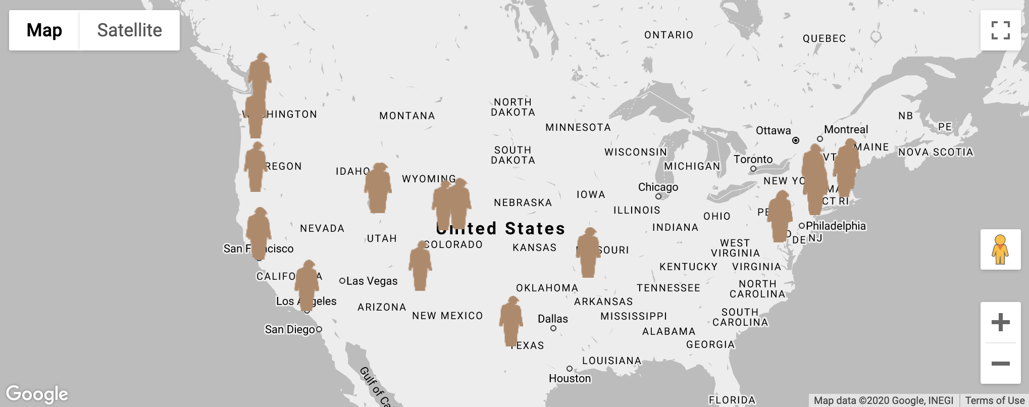 tiny trump Google map